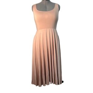 Reformation Rou knit ballerina style scoop neck dress blush pink size large